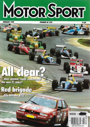 MOTOR SPORT 1994 FEB - BLUE TRAIN BENTLEY, VOLVO 850 T5, CHAS MORAN